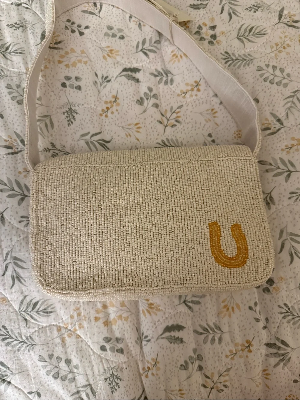 Viral Fall Cream BeadedBag with Floral Cowgirl Boots